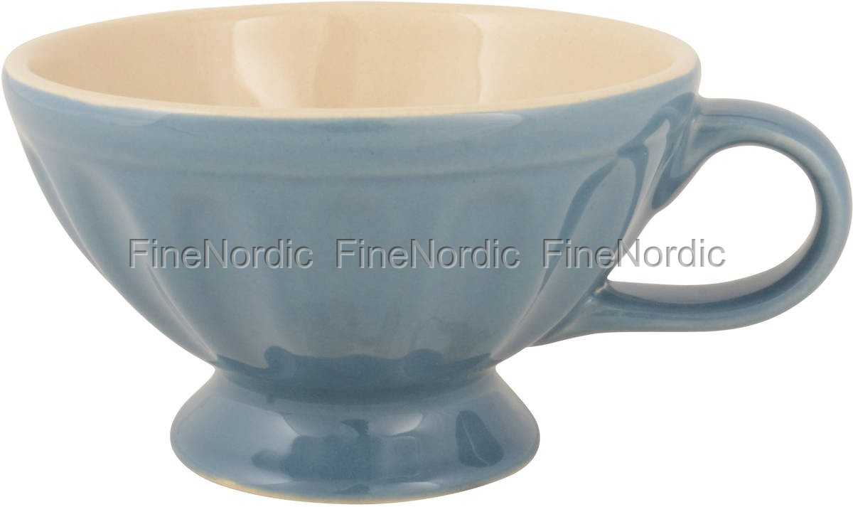 Ib Laursen Geschirr Jumbotasse aus Keramik - Blau - Mynte Cornflower