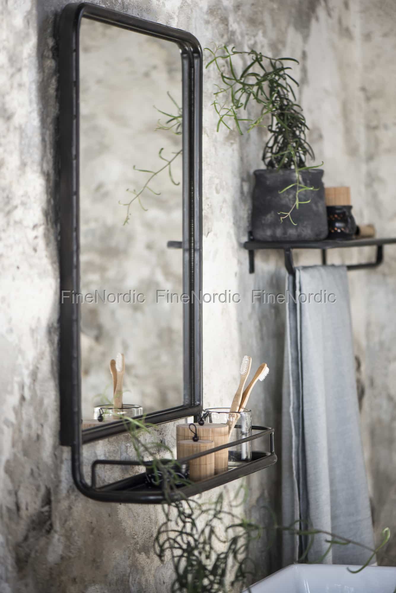 Ib Laursen Wandspiegel - Metall - Regal - Schwarz