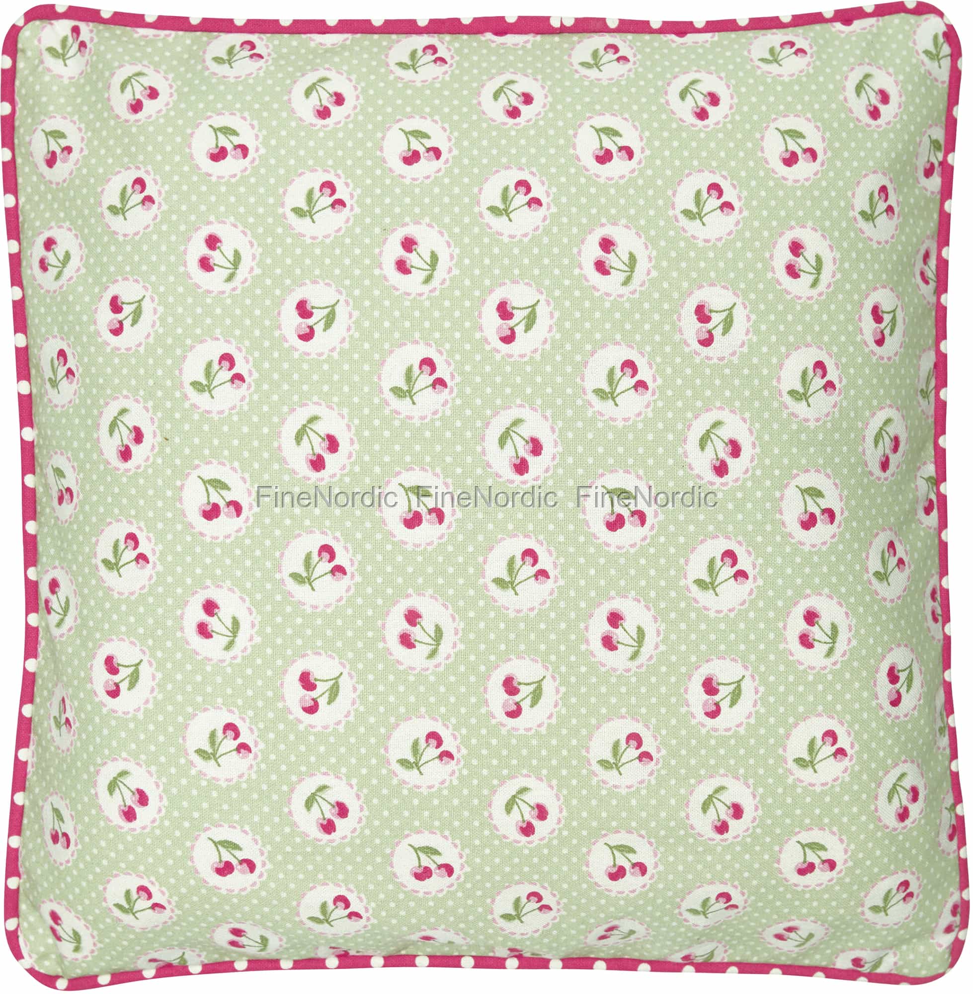 GreenGate Cindarella Kissenhülle 40x40cm Pale Grey - Gestickte Kissenbezüge Für Sofa & Bett