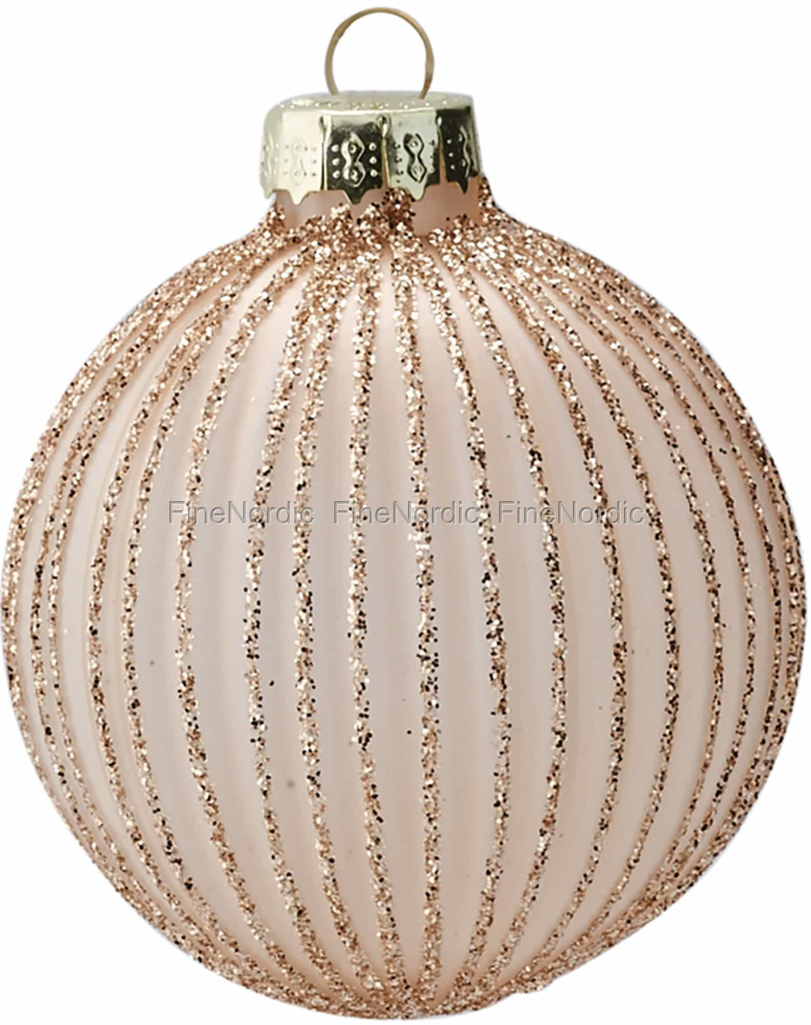 Greengate Weihnachtskugel Glas Elisabeth Pale Nude Hanging Small