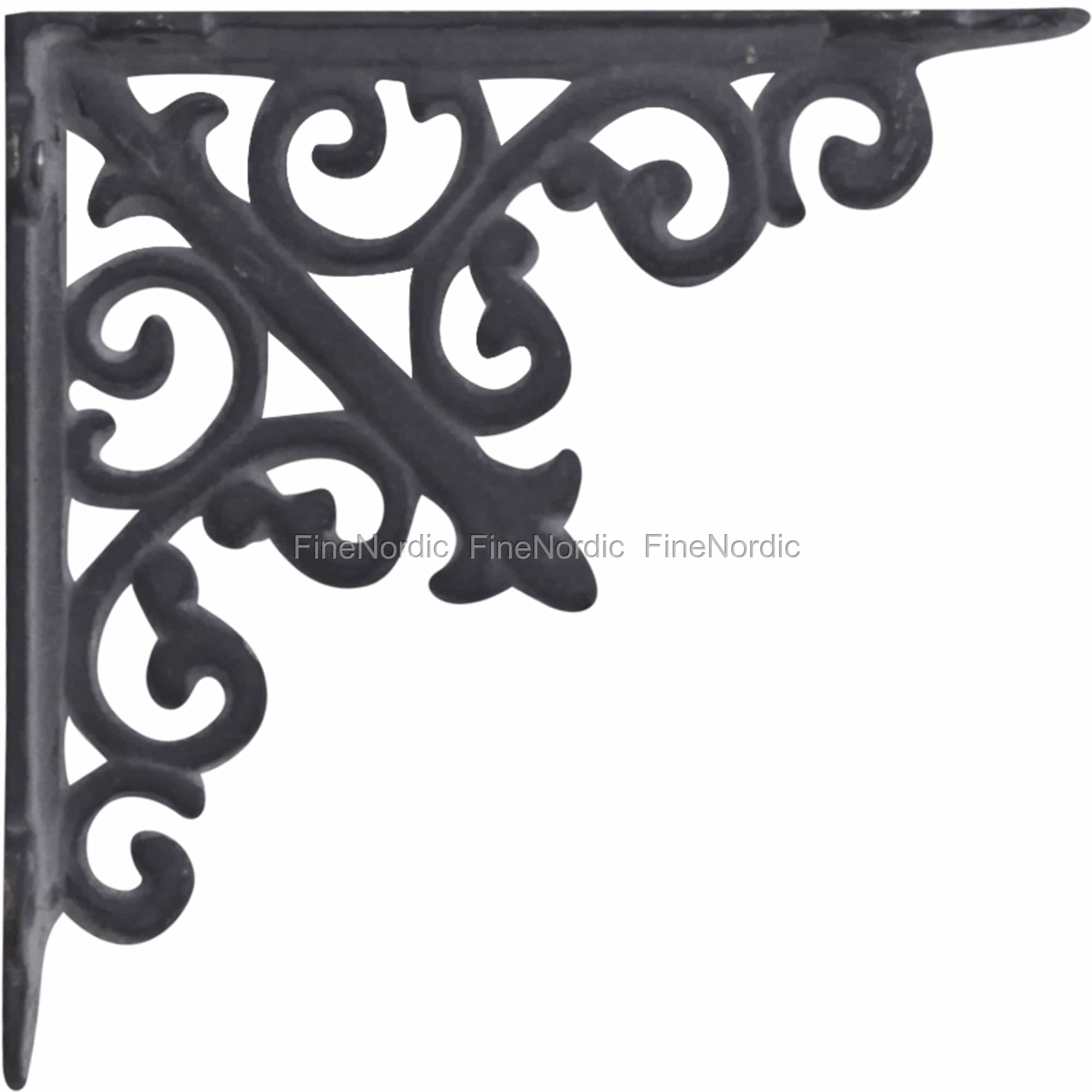 Chic Antique Regalhalterung mit Fleur-de-lis Antique Grau