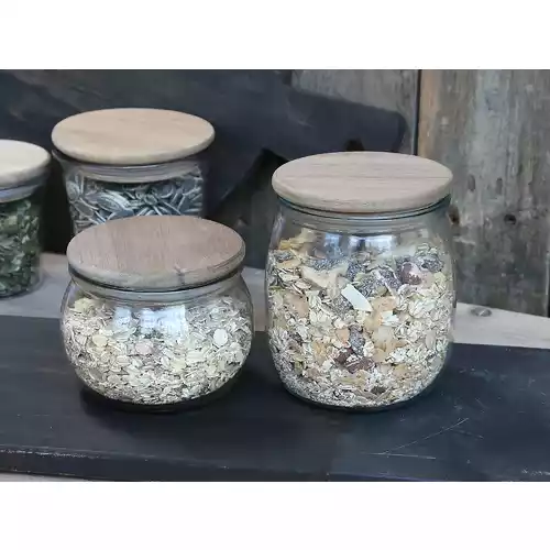 1 Stück Vorratsglas Aus Transparentem Glas Mit Deckel – Elegant Für Süßigkeiten, Snacks & Deko