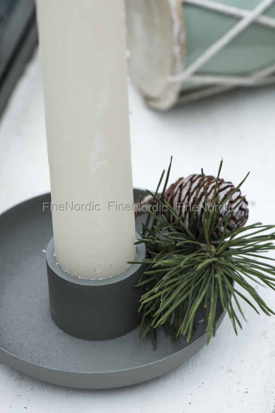Ib Laursen Kerzenhalter für Kerze Ø 3,8 cm Staubig Grün