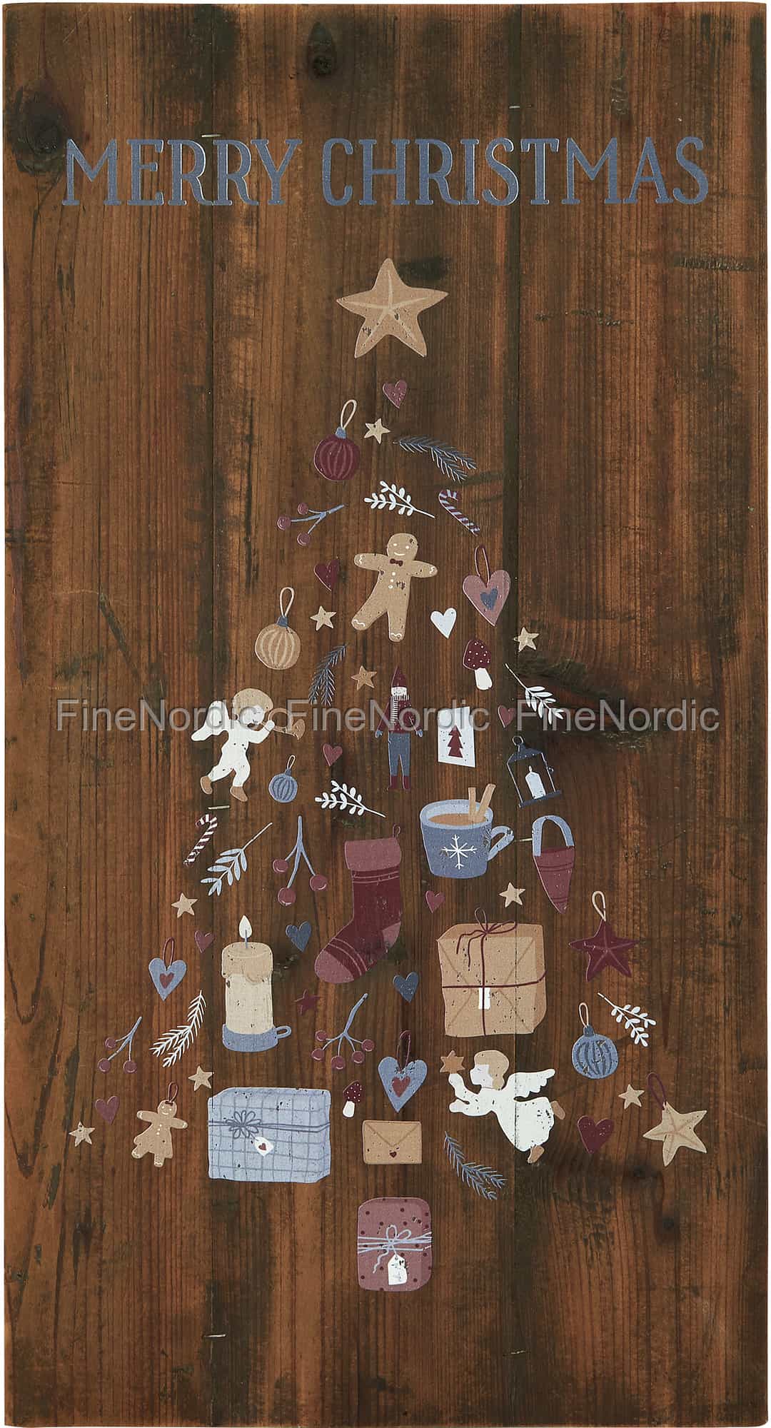 Ib Laursen Holzschild Merry Christmas Mit Weihnachtsbaum