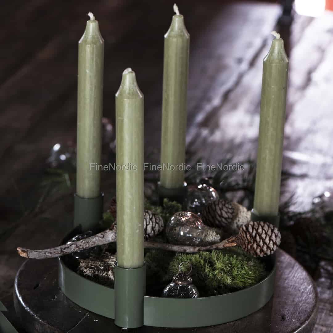 Ib Laursen Adventskerzenhalter für 4 Kerzen mit Bewegliche Halter Grün