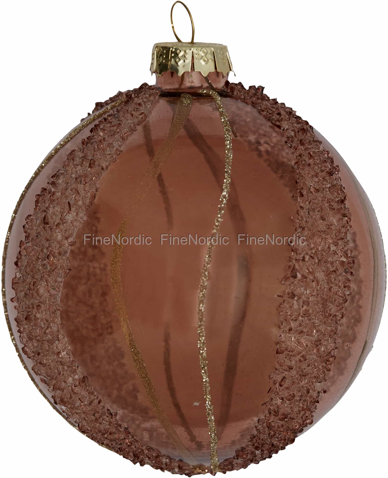 GreenGate Weihnachtskugel Glas Elouise Taupé