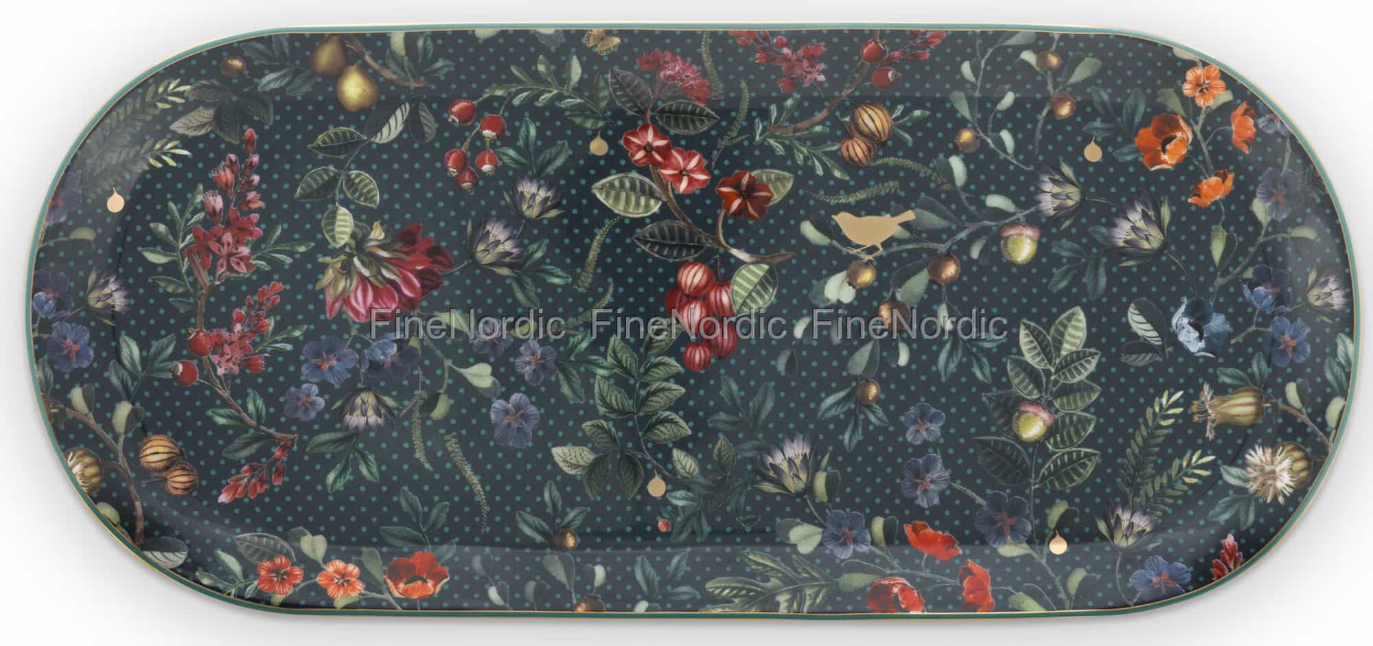 Pip Studio Kuchenteller Rectangular Winter Wonderland Overall Dark Blue