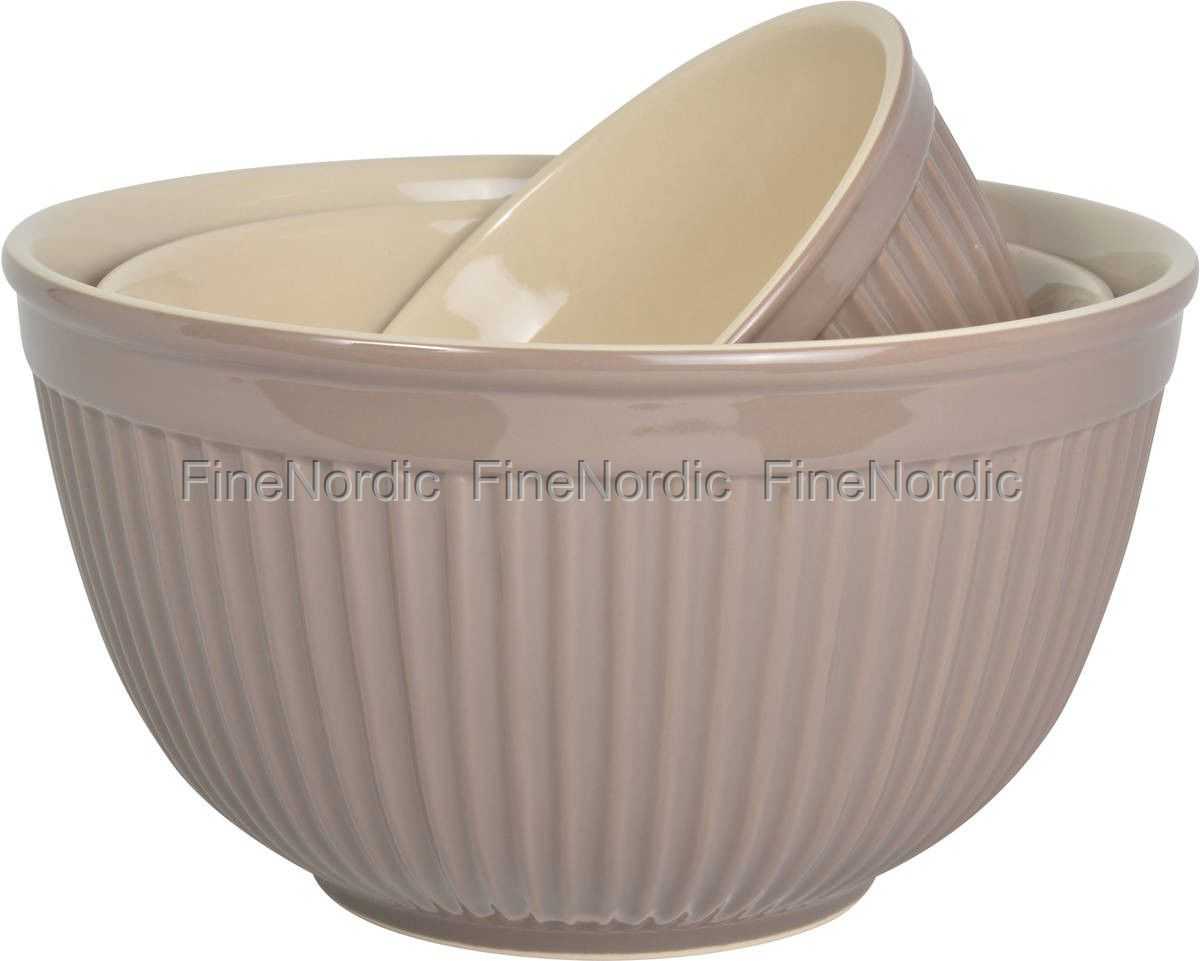 Ib Laursen Geschirr 3-tlg. Schüsselset aus Keramik - Mynte Milky Brown