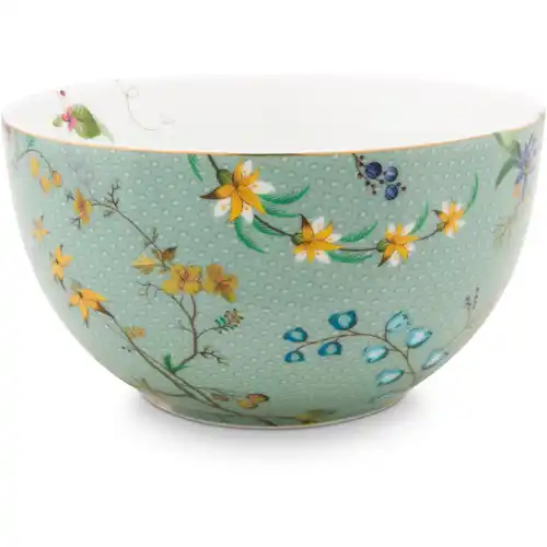 PIP Studio Jolie Flowers Tazza blu con manico piccola Set2 (145 ml, 2x