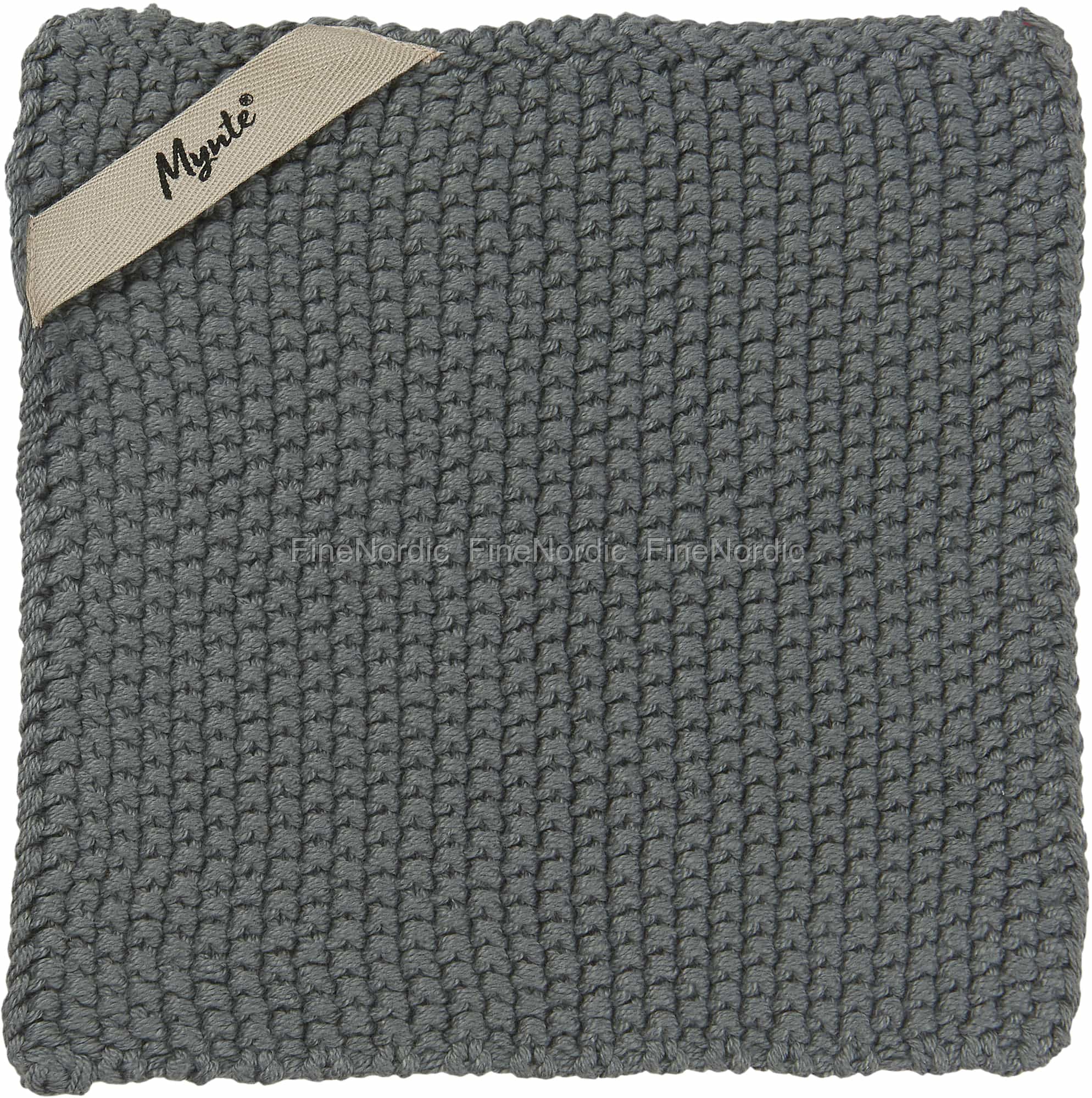 Ib Laursen Spüllappen „Mynte“ – Gestricktes Spültuch Aus Baumwolle, Staubgrün, Waschbar Bei 60°C, 25 X 25 Cm