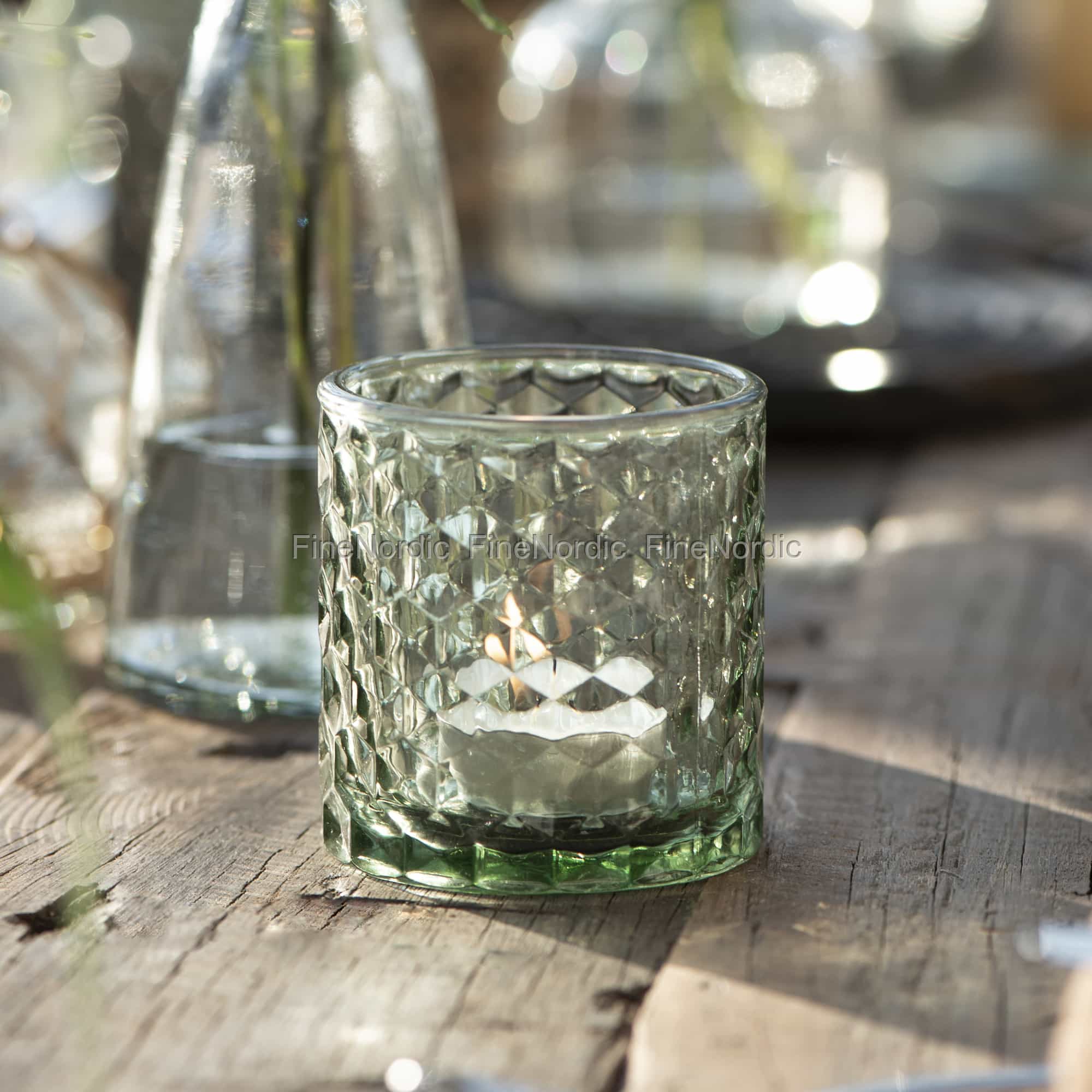 Ib Laursen Kerzenhalter für Teelicht Grün Glas