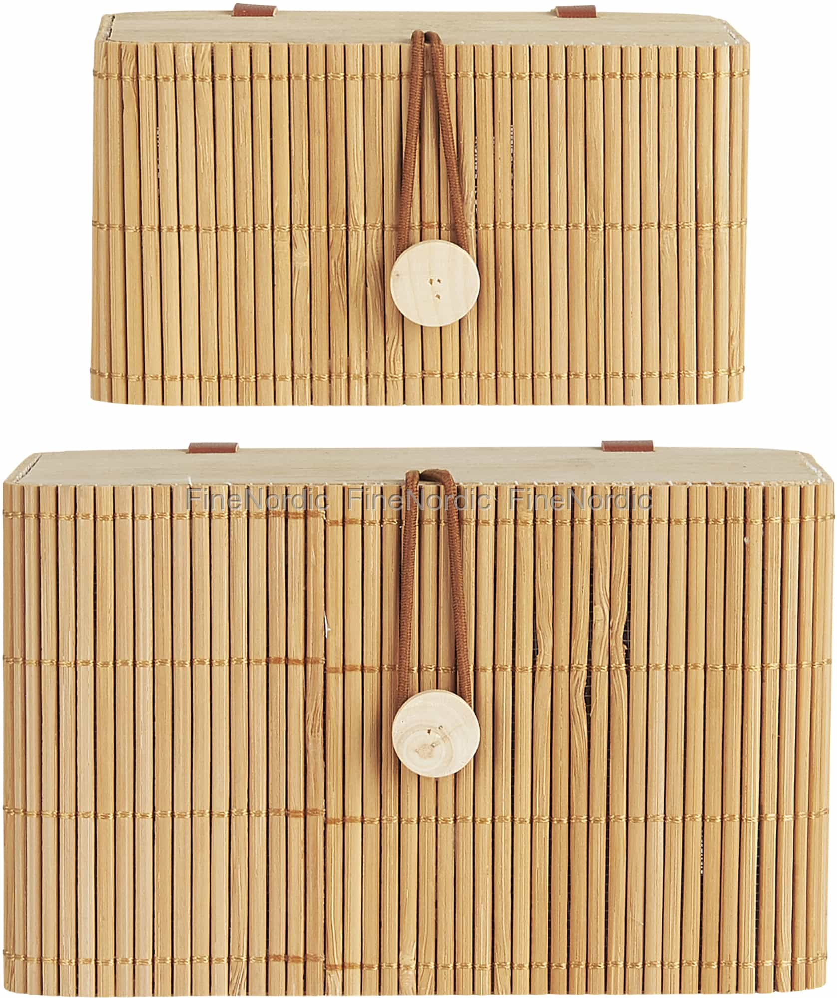 Ib Laursen Bambusschachtel mit Bambusdeckel 2er Set