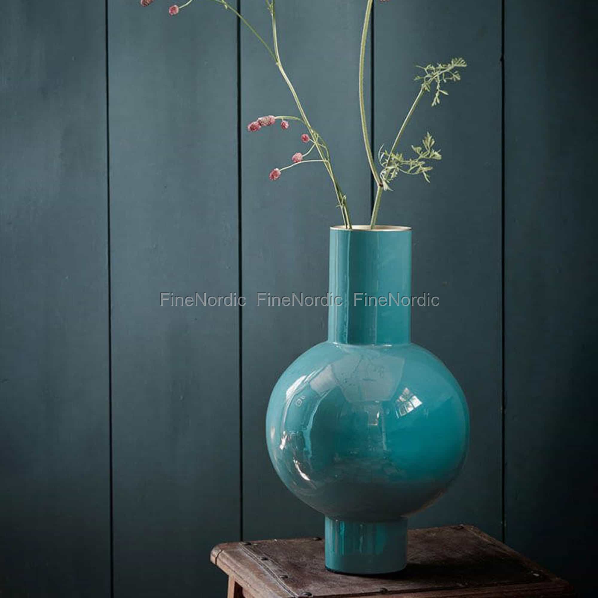 Pip Studio Vase Metall Dunkelgrün 40 cm