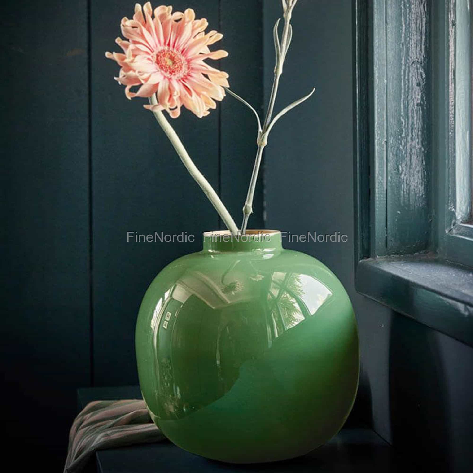 Pip Studio Vase Metall Grün 23 cm