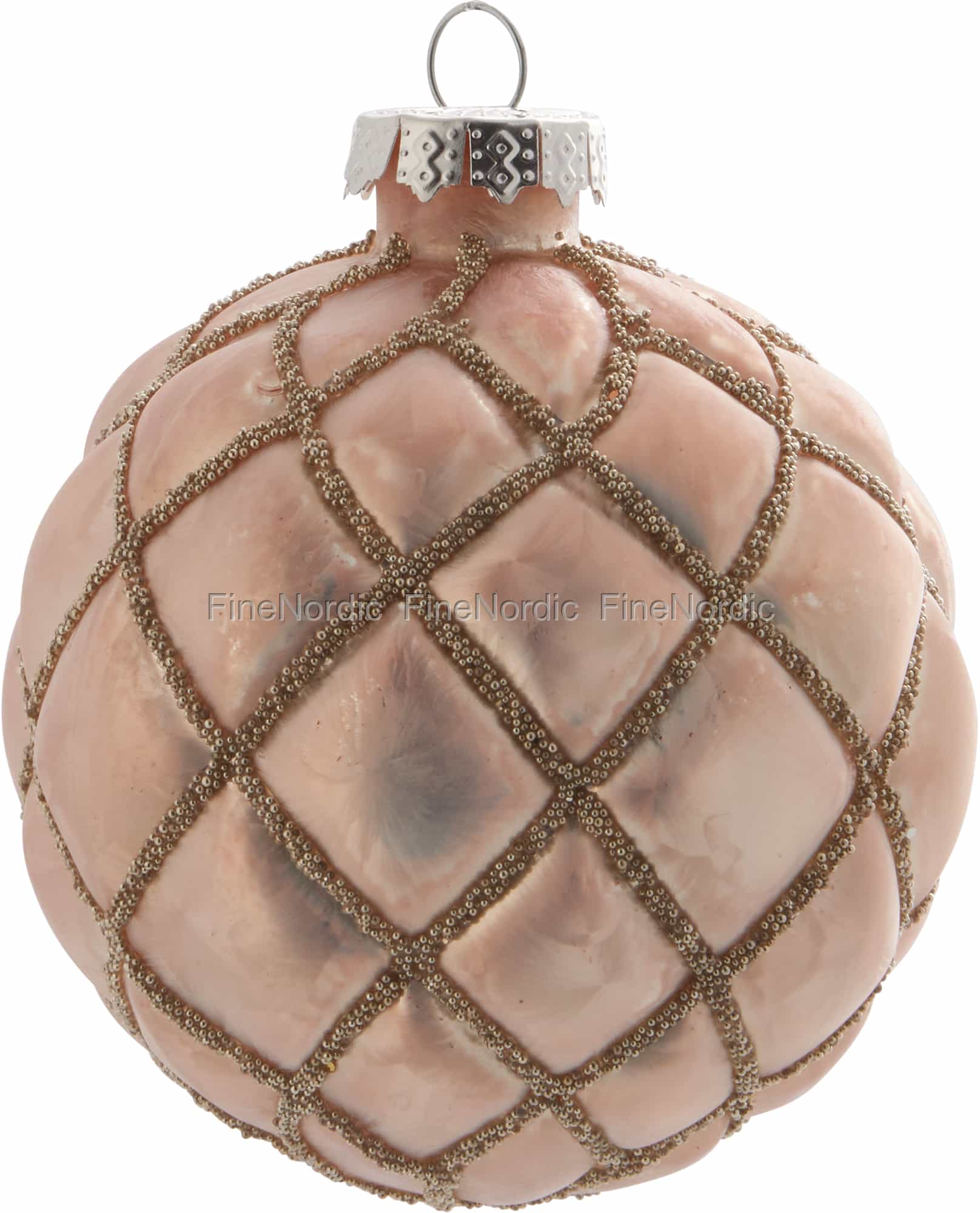 GreenGate Weihnachtskugel Glas Inge-Marie Frosted Dusty Rose