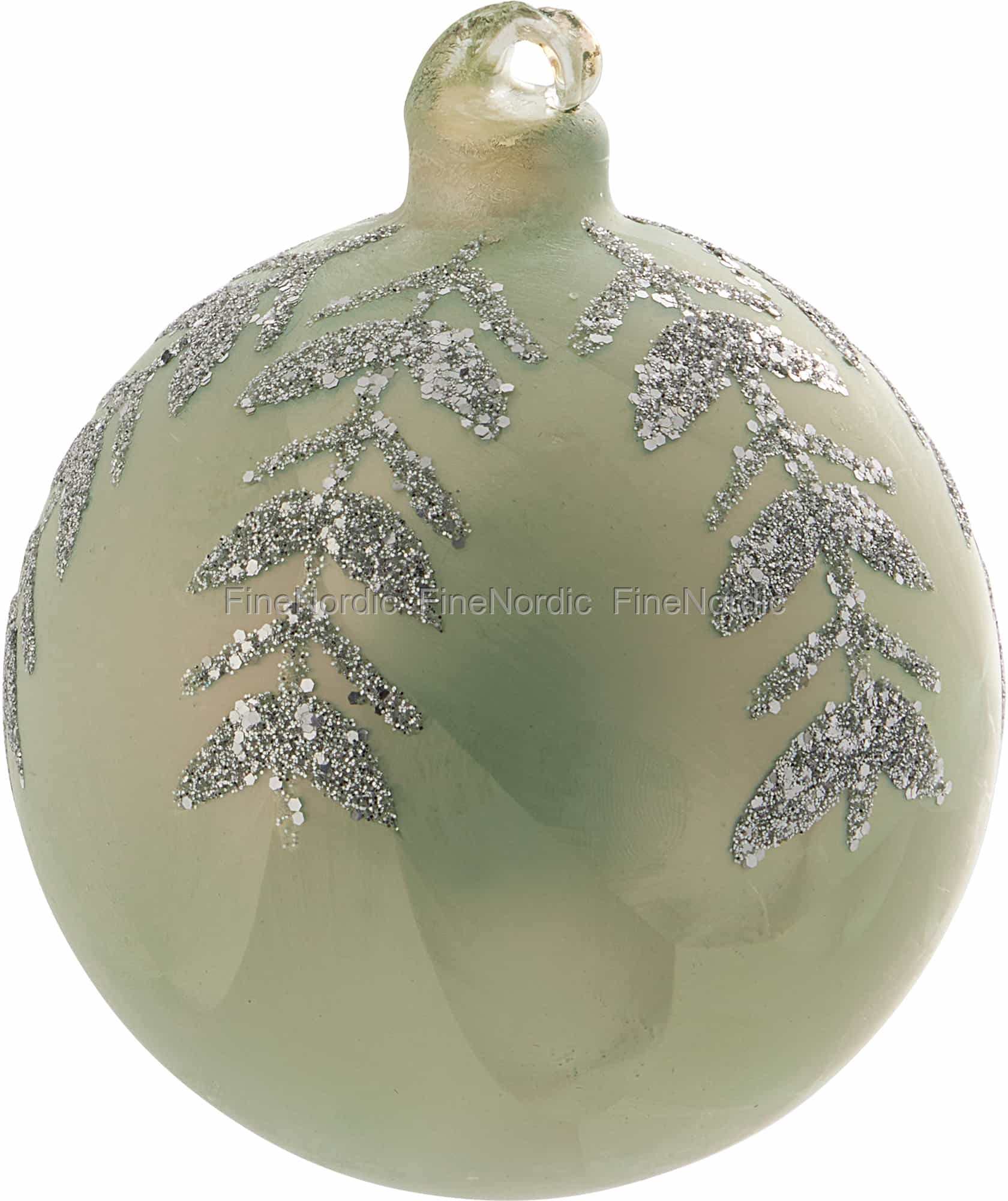 GreenGate Weihnachtskugel Glas Inge-Marie Mint