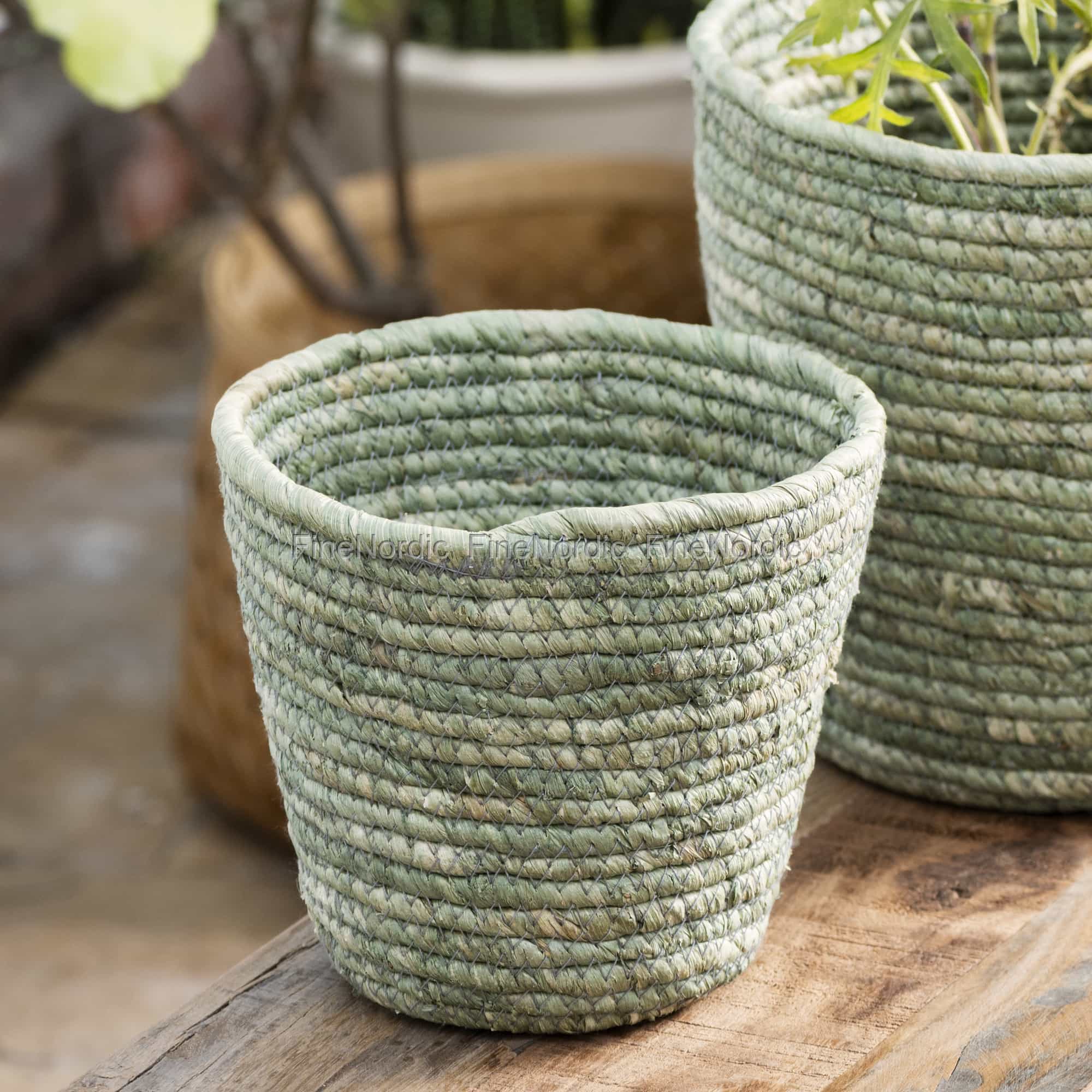 Ib Laursen Blumentopfür Korb Grün Klein