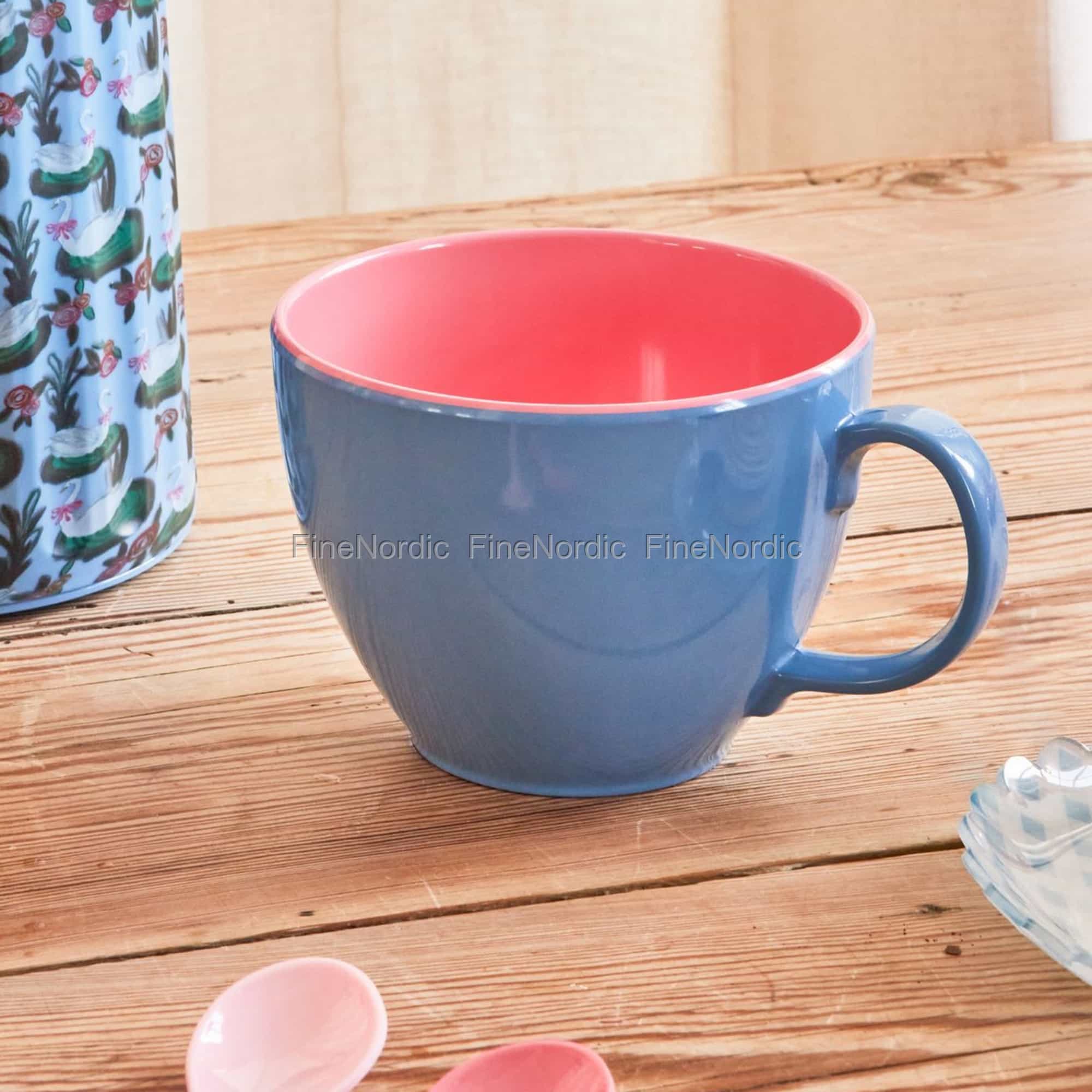Rice Melamin Jumbo Tasse Taubeblau