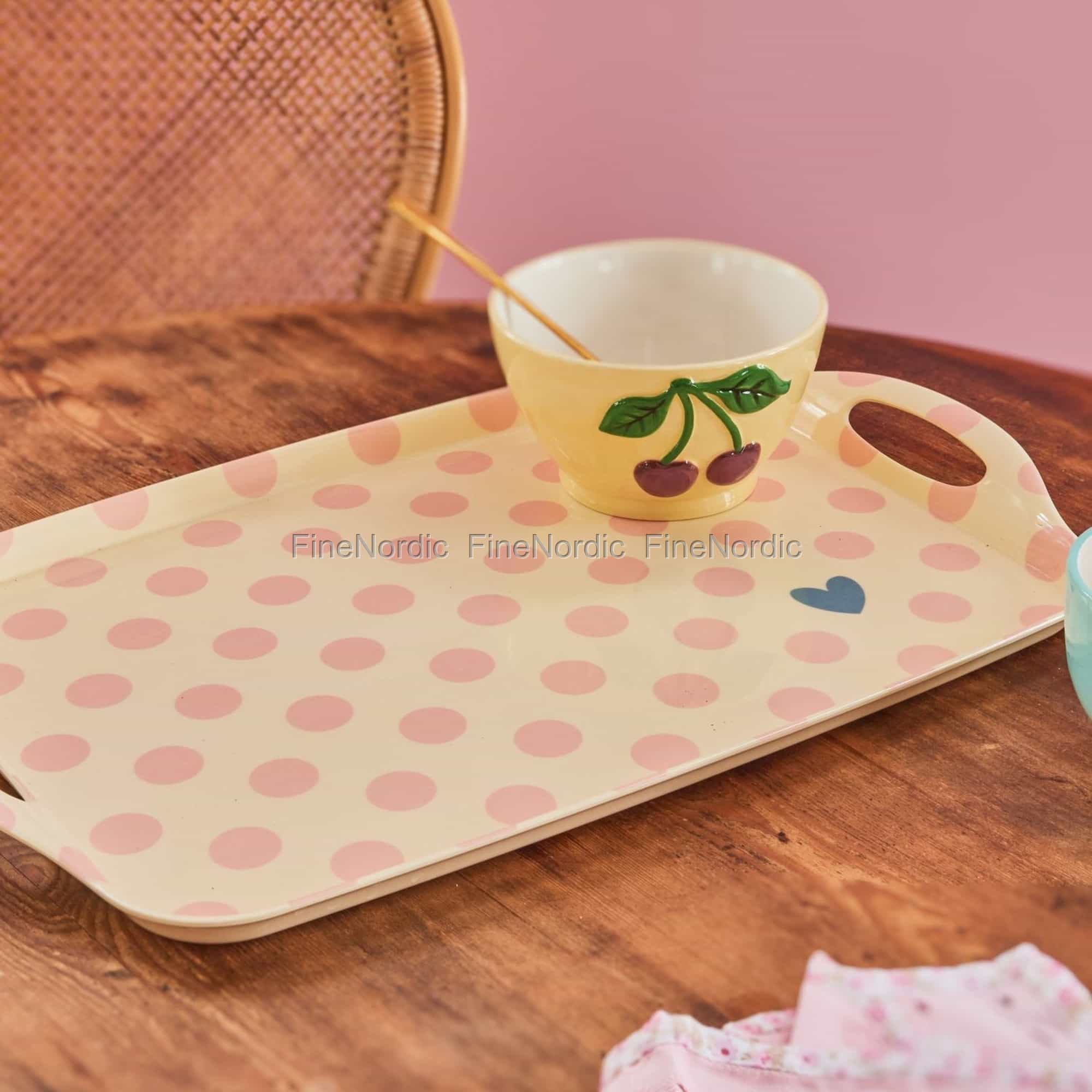 Rice Melamin Tablett mit Punkte