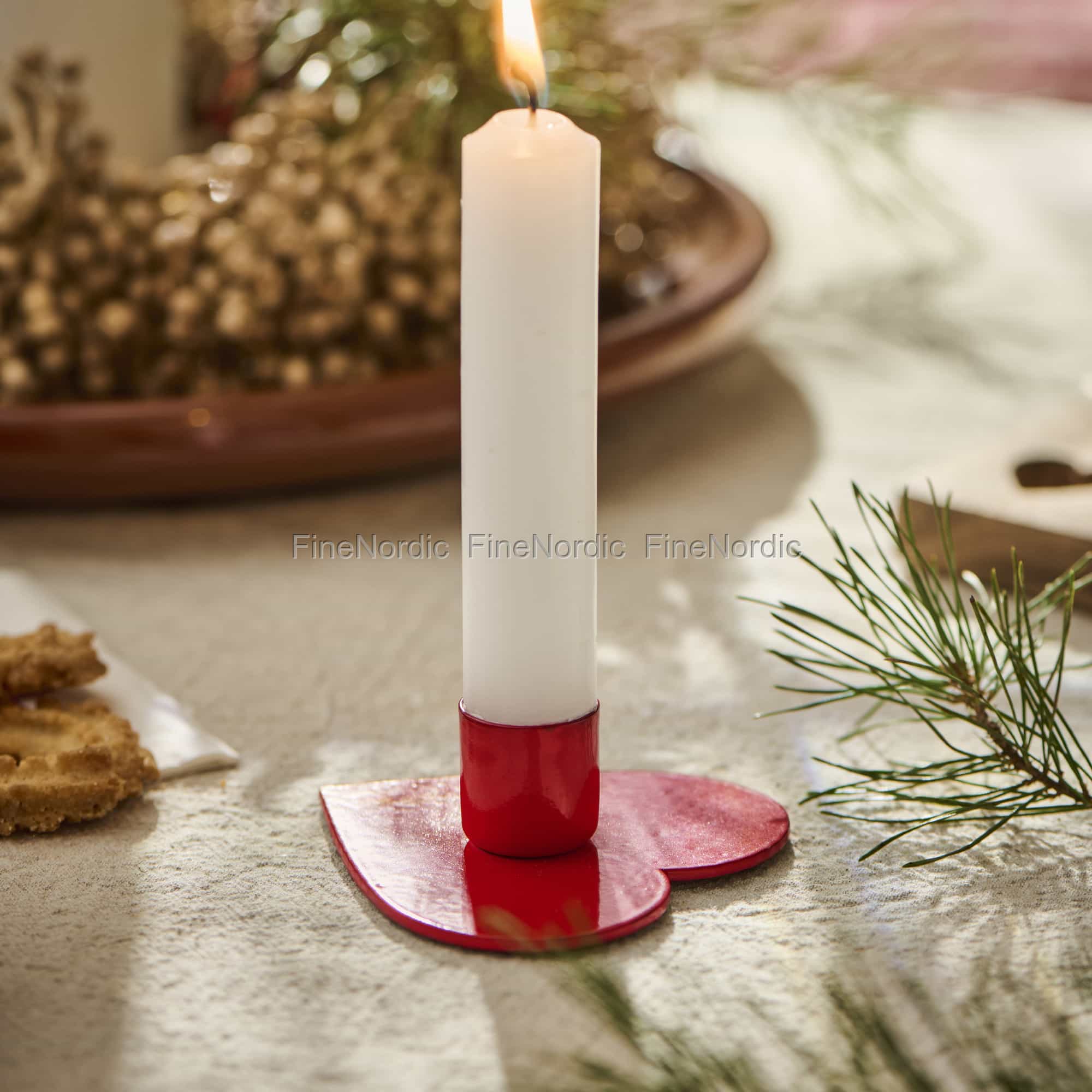 Keramik-Kerzenhalter Für 2 Stabkerzen – Modernes M-Design, Ca. 20 Cm Breit, Glasierte Oberfläche, Für Tischdekoration & Romantische Atmosphäre