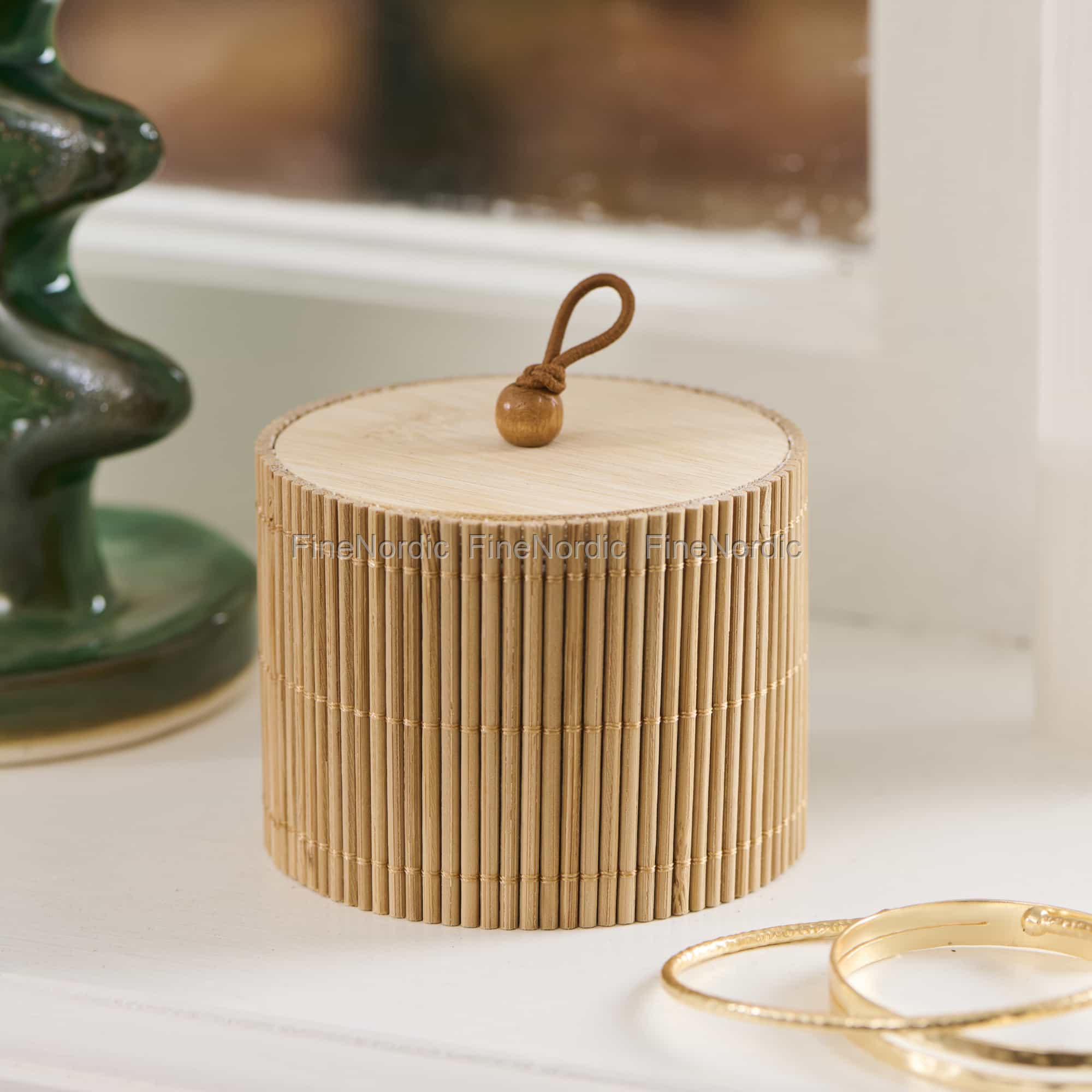 Ib Laursen Box mit Deckel Rund Bambus Mini
