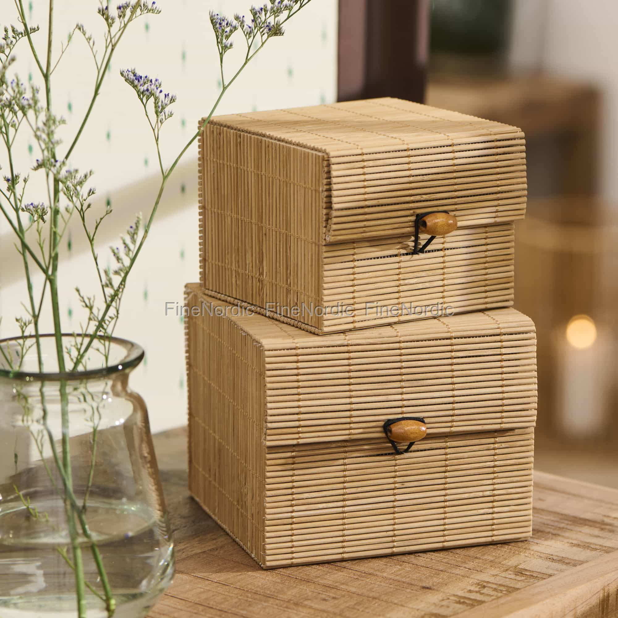 Ib Laursen Box 2er Set Quadratisch Bambus