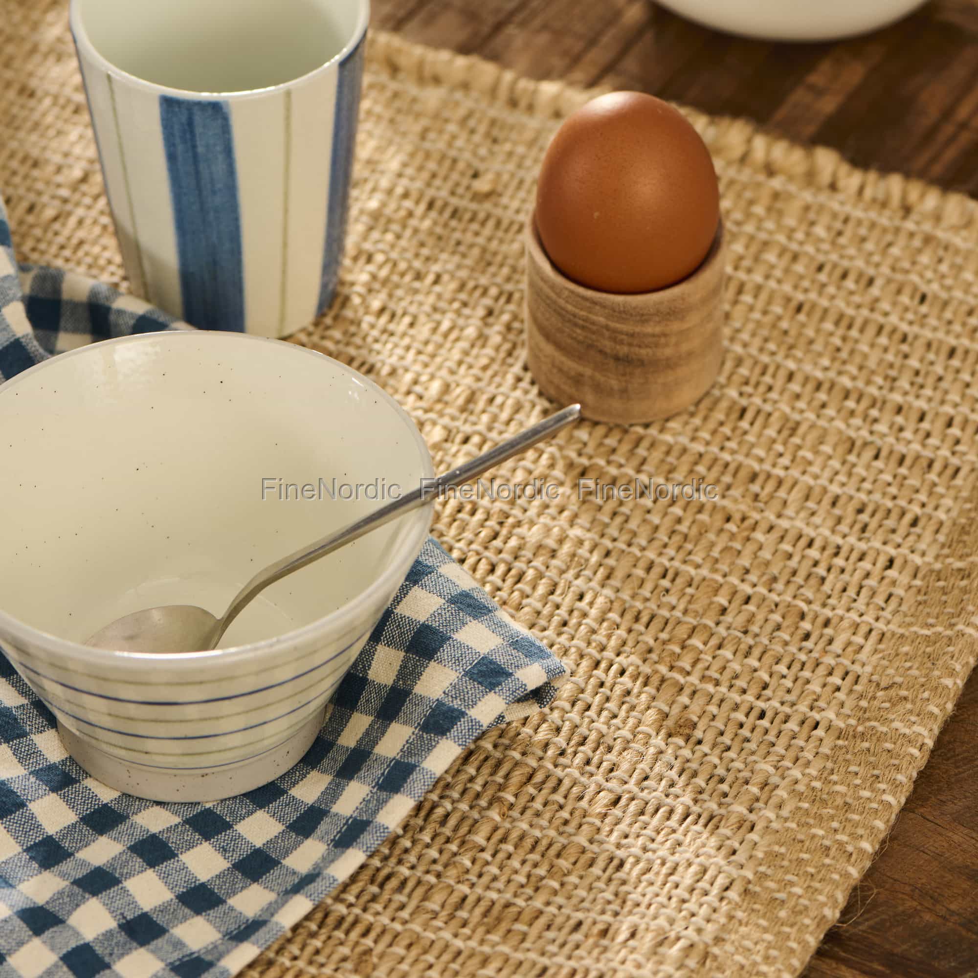 Ib Laursen Tischset Quadratisch Jute und Baumwolle