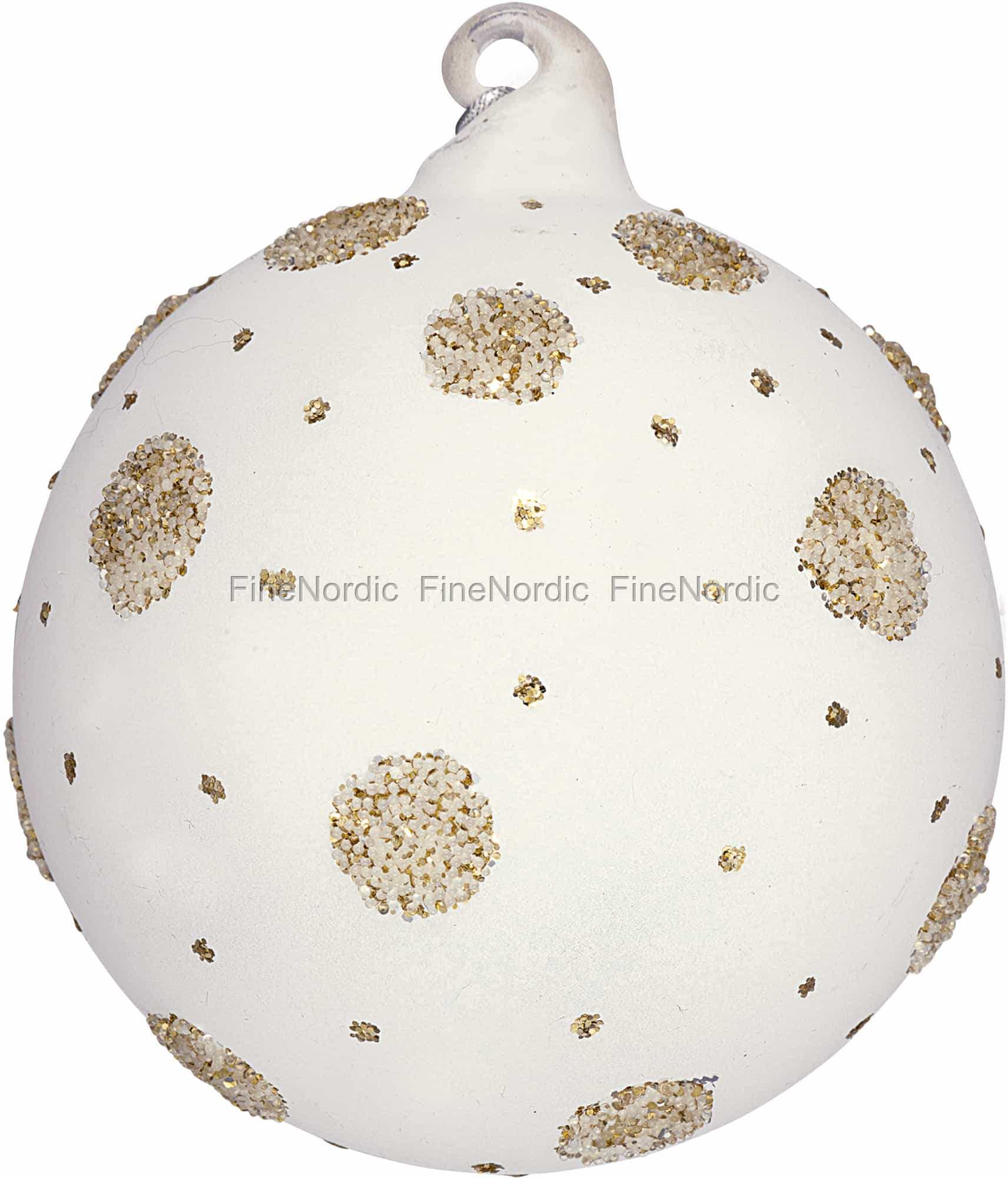 GreenGate Weihnachtskugel Glas Dot Gold Funkeln Groß