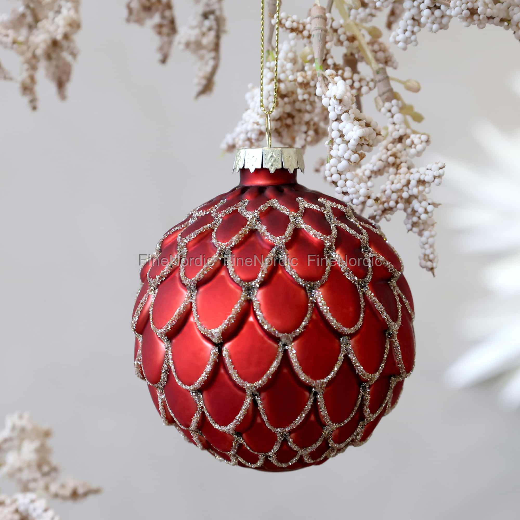 Chic Antique Weihnachtskugel Antique Cherry