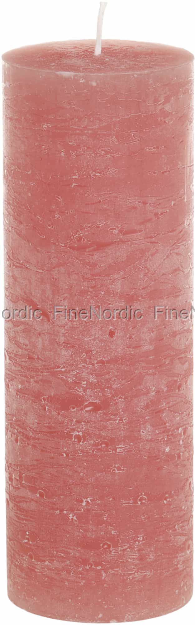 Chic Antique Rustikale Stumpenkerze In Rose – 15x7 Cm, 100% Paraffin, Brenndauer Ca. 60 Stunden – Für Gemütliche Atmosphäre