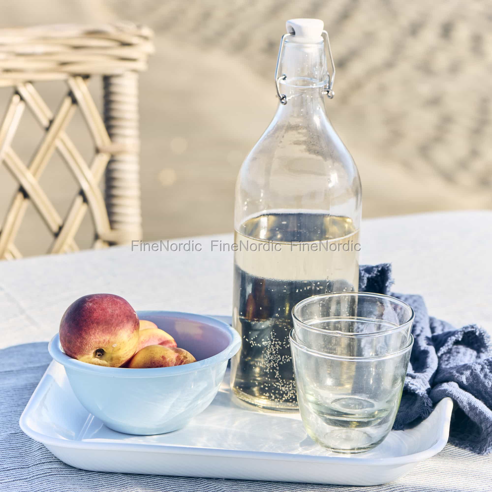 Ib Laursen Glasflasche mit Weißer Bügelverschluss 1000 ml