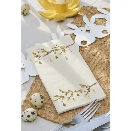 IHR Victoria Papierservietten, Weiß Mit Rosen-Muster, 20 Stück, 33x33 Cm – Elegant & Zeitlos