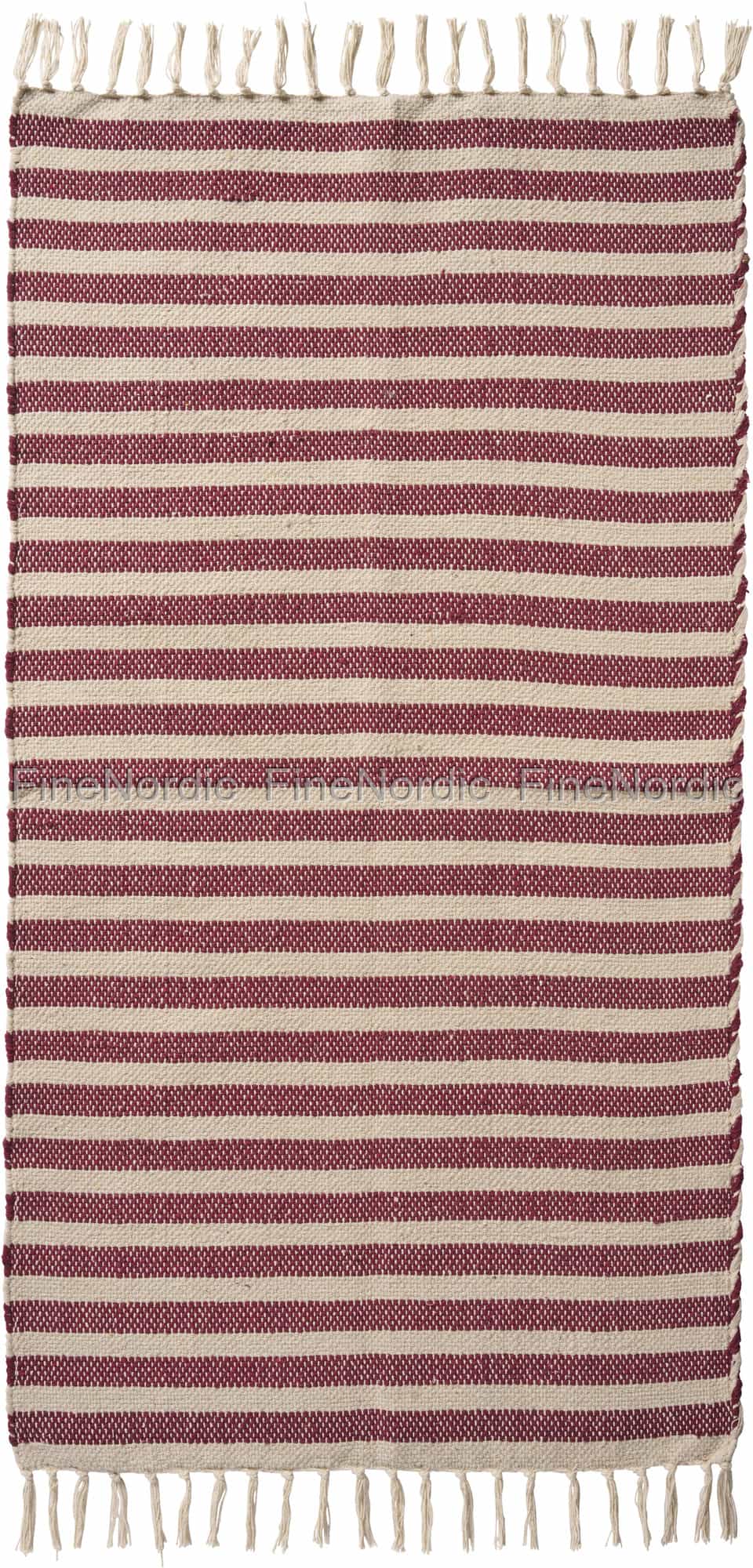 Ib Laursen Plaid Decke 160x130 Cm – Creme Mit Coral Sands & Grauen Streifen, 100% Baumwolle, Landhausstil