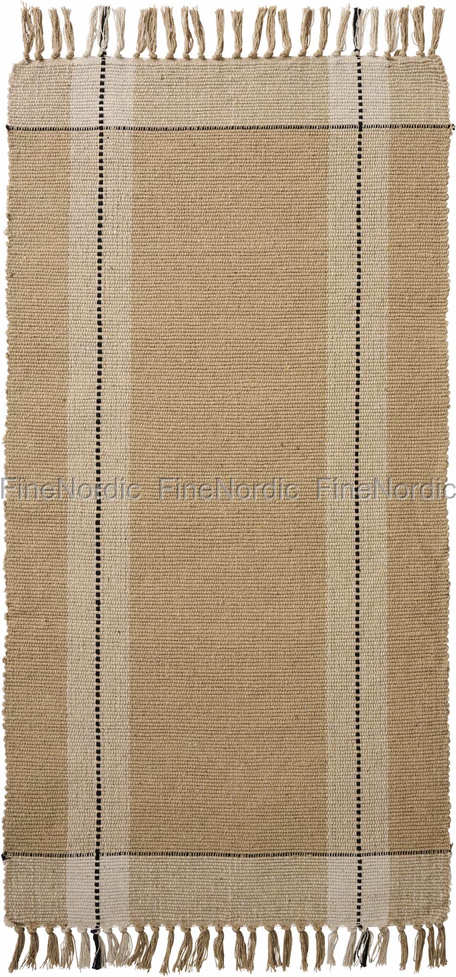 Baumwoll-Läufer 60x120 | Beige & Schwarz
