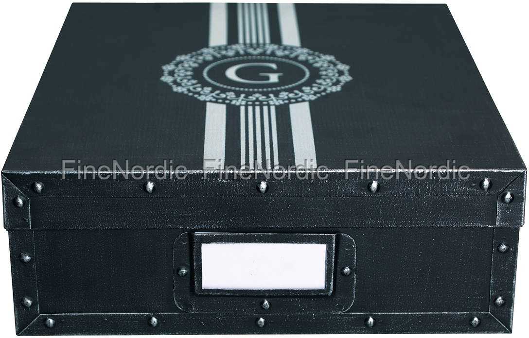 GreenGate Box Storage Box A4 Black GreenGate Green Gate